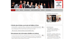 Desktop Screenshot of l-entree-des-artistes.fr